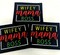"Wifey, Mama, Boss" (Blk, Red, Yellow) Iron-on Patch for Denim Jackets, Size 4"x4" inches